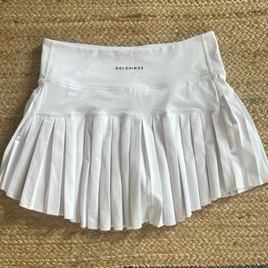 White Pleated Skirt